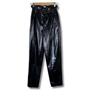 Wilfred Women's Pants Trousers Jive High Rise Faux Leather Shiny Black XS NWT